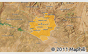 Political Shades 3D Map of Harare, satellite outside