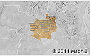 Satellite 3D Map of Harare rural, lighten, desaturated