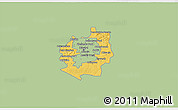 Savanna Style 3D Map of Harare rural, single color outside