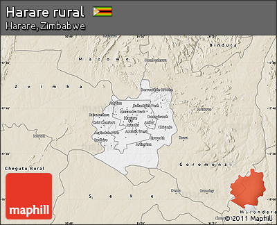 Classic Style Map of Harare Rural