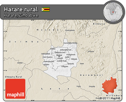 Classic Style Map of Harare Rural