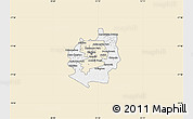 Classic Style Map of Harare rural, single color outside