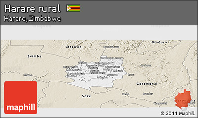 Classic Style Panoramic Map of Harare Rural