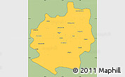 Savanna Style Simple Map of Harare rural, cropped outside