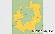 Savanna Style Simple Map of Harare rural, single color outside