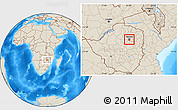 Shaded Relief Location Map of Harare