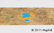 Political Panoramic Map of Harare, satellite outside