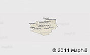 Shaded Relief Panoramic Map of Harare, cropped outside