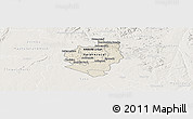 Shaded Relief Panoramic Map of Harare, lighten