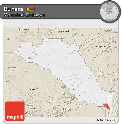 Classic Style 3D Map of Buhera