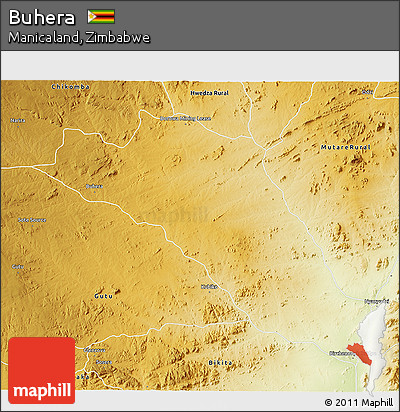 Physical 3D Map of Buhera