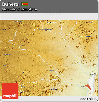 Physical 3D Map of Buhera