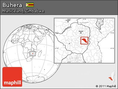 Blank Location Map of Buhera