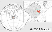 Blank Location Map of Buhera, highlighted country