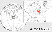 Blank Location Map of Buhera, highlighted parent region