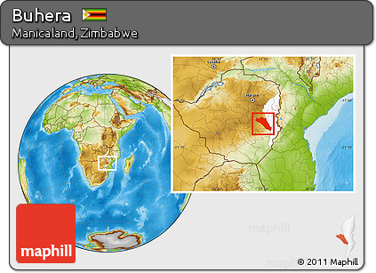 Physical Location Map of Buhera, highlighted parent region