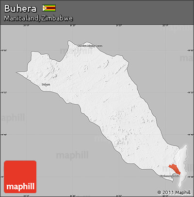 Gray Map of Buhera, single color outside