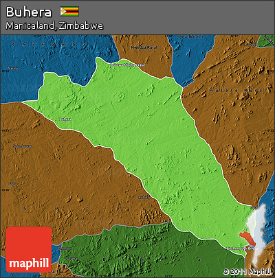 Political Map of Buhera, darken
