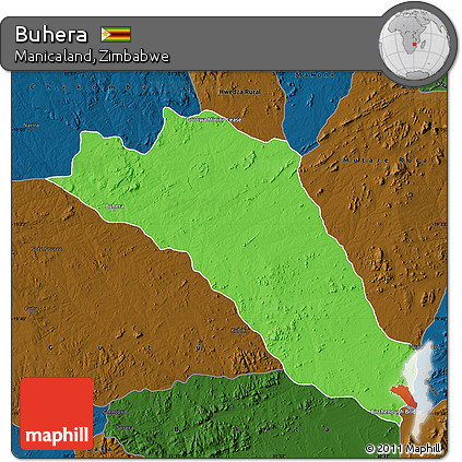 Political Map of Buhera, darken