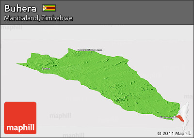 Political Panoramic Map of Buhera, cropped outside