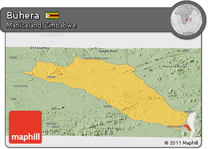 Savanna Style Panoramic Map of Buhera