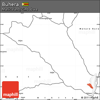 Blank Simple Map of Buhera