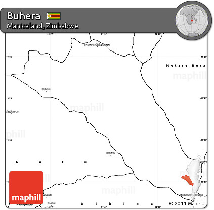 Blank Simple Map of Buhera