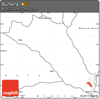 Blank Simple Map of Buhera