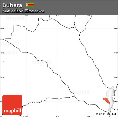 Blank Simple Map of Buhera, no labels