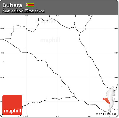 Blank Simple Map of Buhera, no labels
