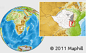 Physical Location Map of Chipinge Rural, highlighted country, highlighted parent region, within the entire country