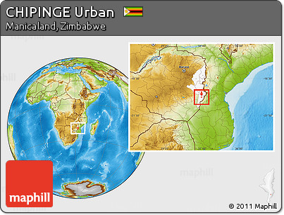 Physical Location Map of CHIPINGE Urban, highlighted parent region