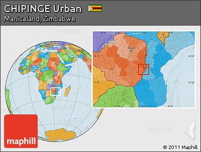 Political Location Map of CHIPINGE Urban