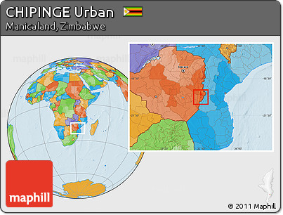 Political Location Map of CHIPINGE Urban