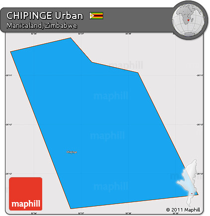 Political Simple Map of CHIPINGE Urban, cropped outside