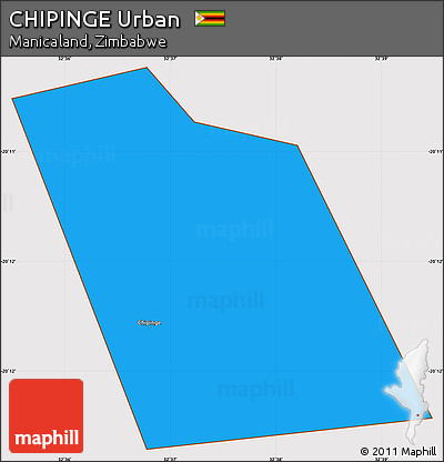 Political Simple Map of CHIPINGE Urban, cropped outside