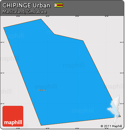 Political Simple Map of CHIPINGE Urban, cropped outside