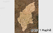 Satellite 3D Map of Makoni, darken