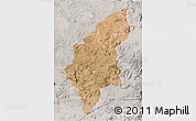Satellite 3D Map of Makoni, lighten, semi-desaturated