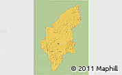 Savanna Style 3D Map of Makoni, single color outside