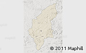 Shaded Relief 3D Map of Makoni, lighten, semi-desaturated