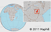 Gray Location Map of Makoni