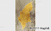 Physical Map of Makoni, semi-desaturated