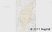 Shaded Relief Map of Makoni, lighten, semi-desaturated