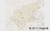 Shaded Relief Panoramic Map of Makoni, lighten