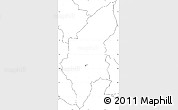 Blank Simple Map of Makoni, no labels