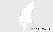Classic Style Simple Map of Makoni, cropped outside