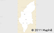 Classic Style Simple Map of Makoni, single color outside