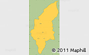 Savanna Style Simple Map of Makoni, cropped outside