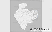 Gray 3D Map of Mutare Rural, single color outside
